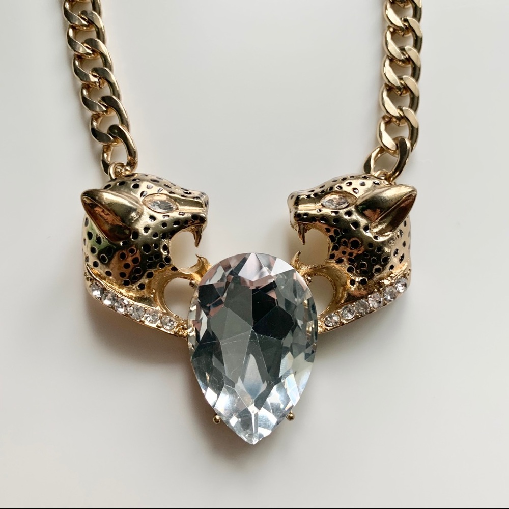 bebe Jaguar Necklace and Earrings Set